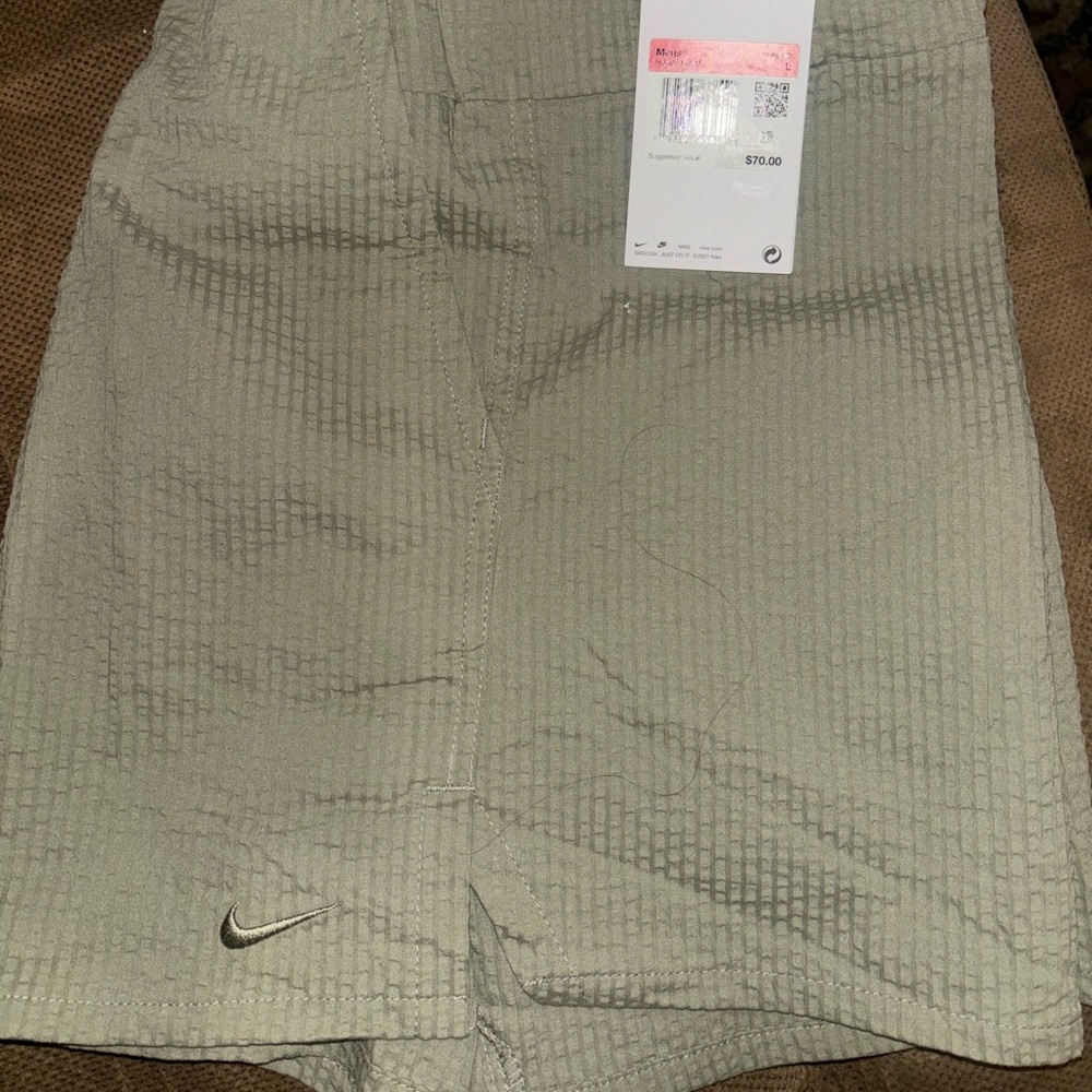 Nike Unlimited 5” Shorts Unlined Seersucker Mens Large Light Green HJ4091 253
